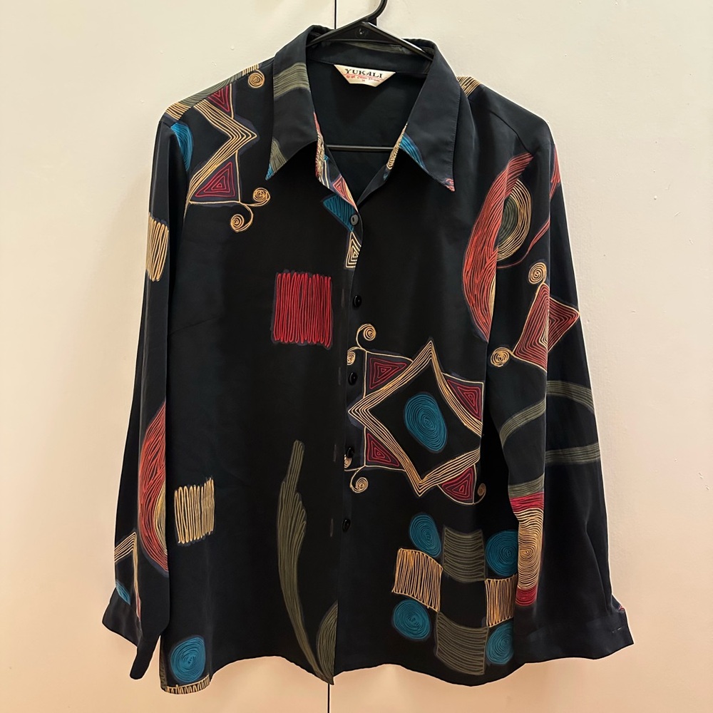 vintage yukali high class dress button up